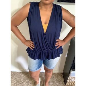 ❤️/ Soft Joie Wrap Peplum Tank - Size M